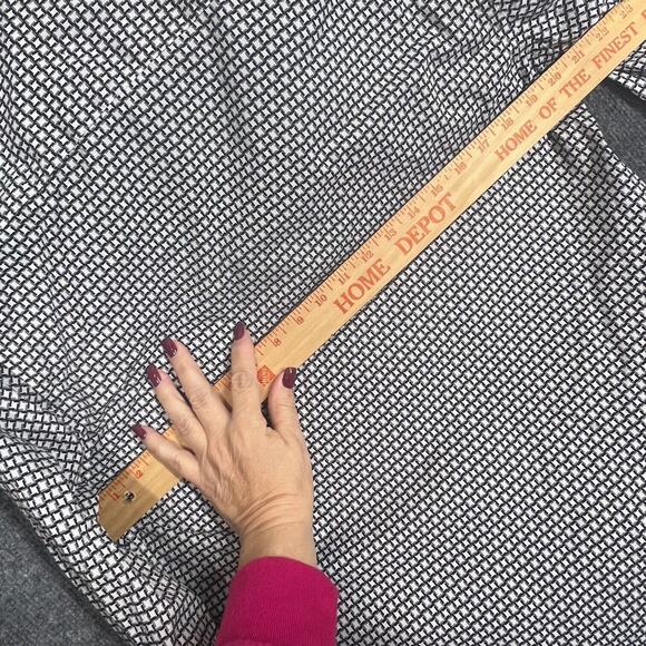 Banana Lemon Button Up Shirt Mens Gray and Black Geometric Floral Casual Preppy - Picture 7 of 12